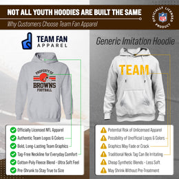 Cleveland Browns NFL Youth Property Of Hooded Sweatshirt - Sport Gray