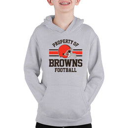 Cleveland Browns NFL Youth Property Of Hooded Sweatshirt - Sport Gray