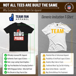Cleveland Browns NFL Adult Team Slogan Unisex T-Shirt - Black
