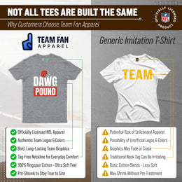 Cleveland Browns NFL Adult Team Slogan Unisex T-Shirt - Sport Gray