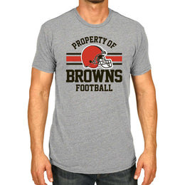 Cleveland Browns NFL Adult Property Of T-Shirt - Sport Gray