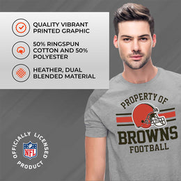 Cleveland Browns NFL Adult Property Of T-Shirt - Sport Gray