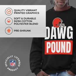 Cleveland Browns NFL Adult Slogan Crewneck Sweatshirt - Black