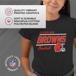 Cleveland Browns NFL Womens Relaxed Fit Tshirt - Black