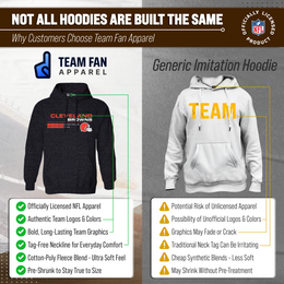 Cleveland Browns Adult NFL Speed Stat Sheet Fleece Hooded Sweatshirt - Charcoal