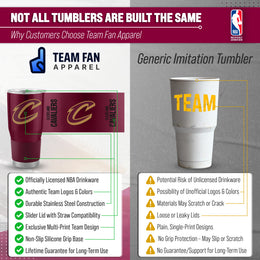 Cleveland Cavaliers NBA Basketball 30oz Stainless Steel Vacuum Insulated Game Day Tumbler with Silicone Grip - Maroon