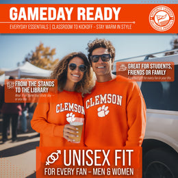 Clemson Tigers Adult Arch & Logo Soft Style Gameday Crewneck Sweatshirt - Orange
