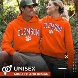 Clemson Tigers NCAA Adult Tackle Twill Hooded Sweatshirt - Orange