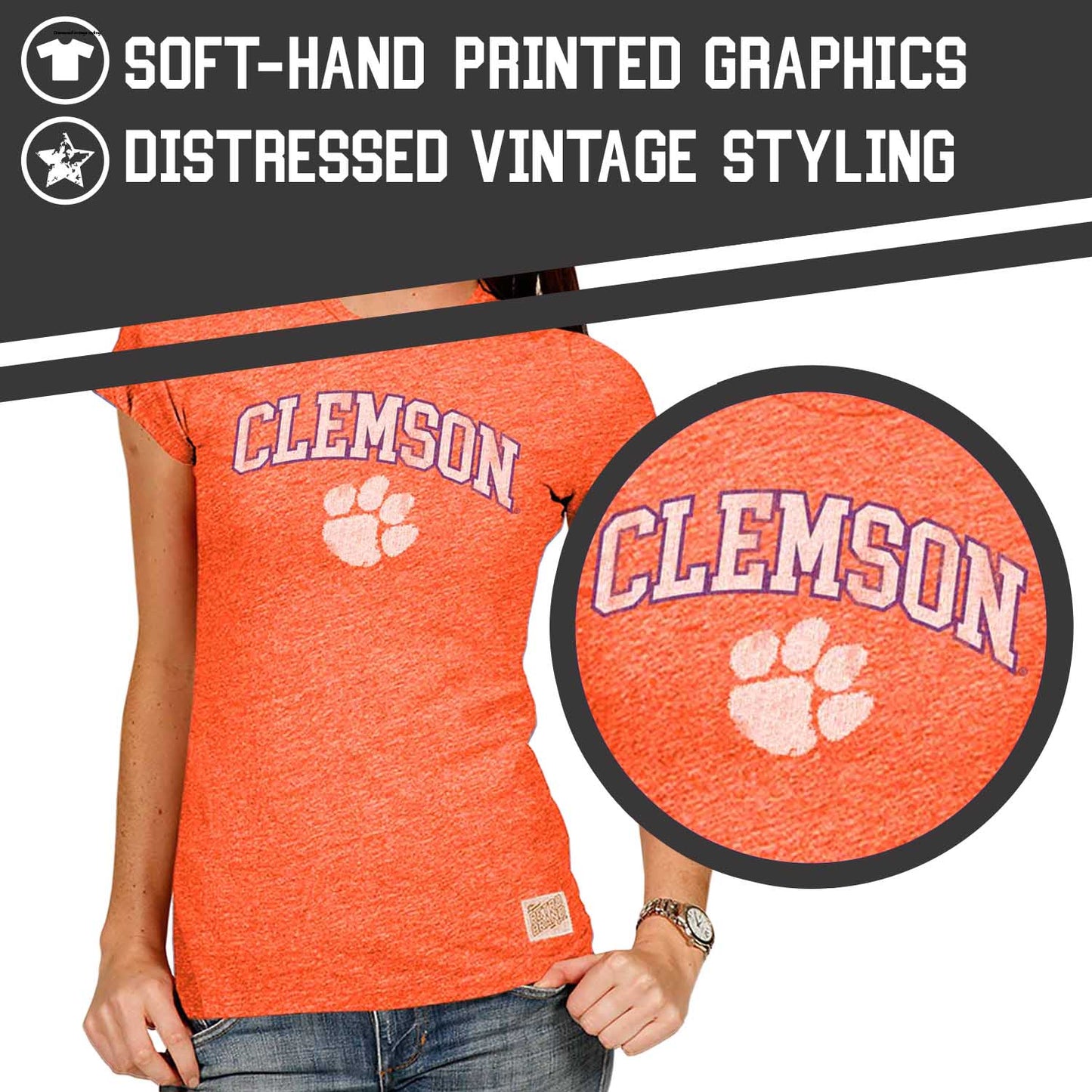 Clemson Tigers University Women's T-Shirt - Orange