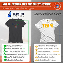 Cincinnati Bengals Women's NFL Football Helmet Short Sleeve Tagless T-Shirt - Charcoal