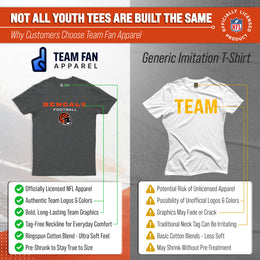 Cincinnati Bengals NFL Youth Football Helmet Tagless T-Shirt - Charcoal