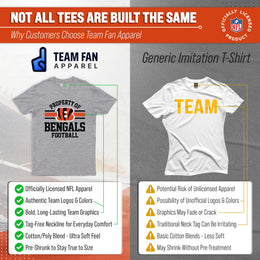 Cincinnati Bengals NFL Adult Property Of T-Shirt - Sport Gray