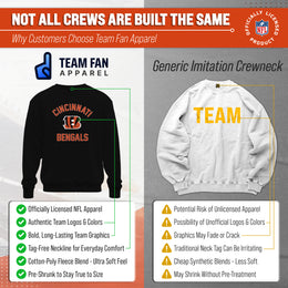 Cincinnati Bengals NFL Gameday Adult Crewneck Sweatshirt - Black