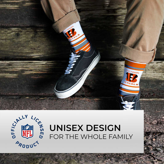 Cincinnati Bengals NFL Adult Striped Dress Socks - Orange