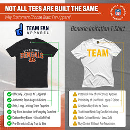 Cincinnati Bengals NFL Starting Fresh Short Sleeve Heather T-Shirt - Black