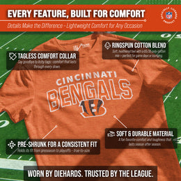 Cincinnati Bengals NFL Starting Fresh Short Sleeve Heather T-Shirt - Orange