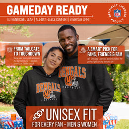 Cincinnati Bengals NFL Adult Unisex All Star Soft Fleece Hooded Sweatshirt - Black Heather