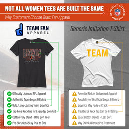 Cincinnati Bengals NFL Womens Overtime Blueprint Tag-Less T-Shirt - Black