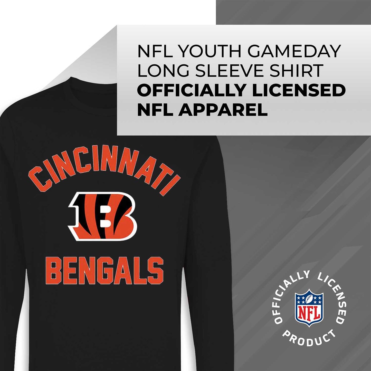 Cincinnati Bengals NFL Youth Gameday Crewneck Sweatshirt - Black