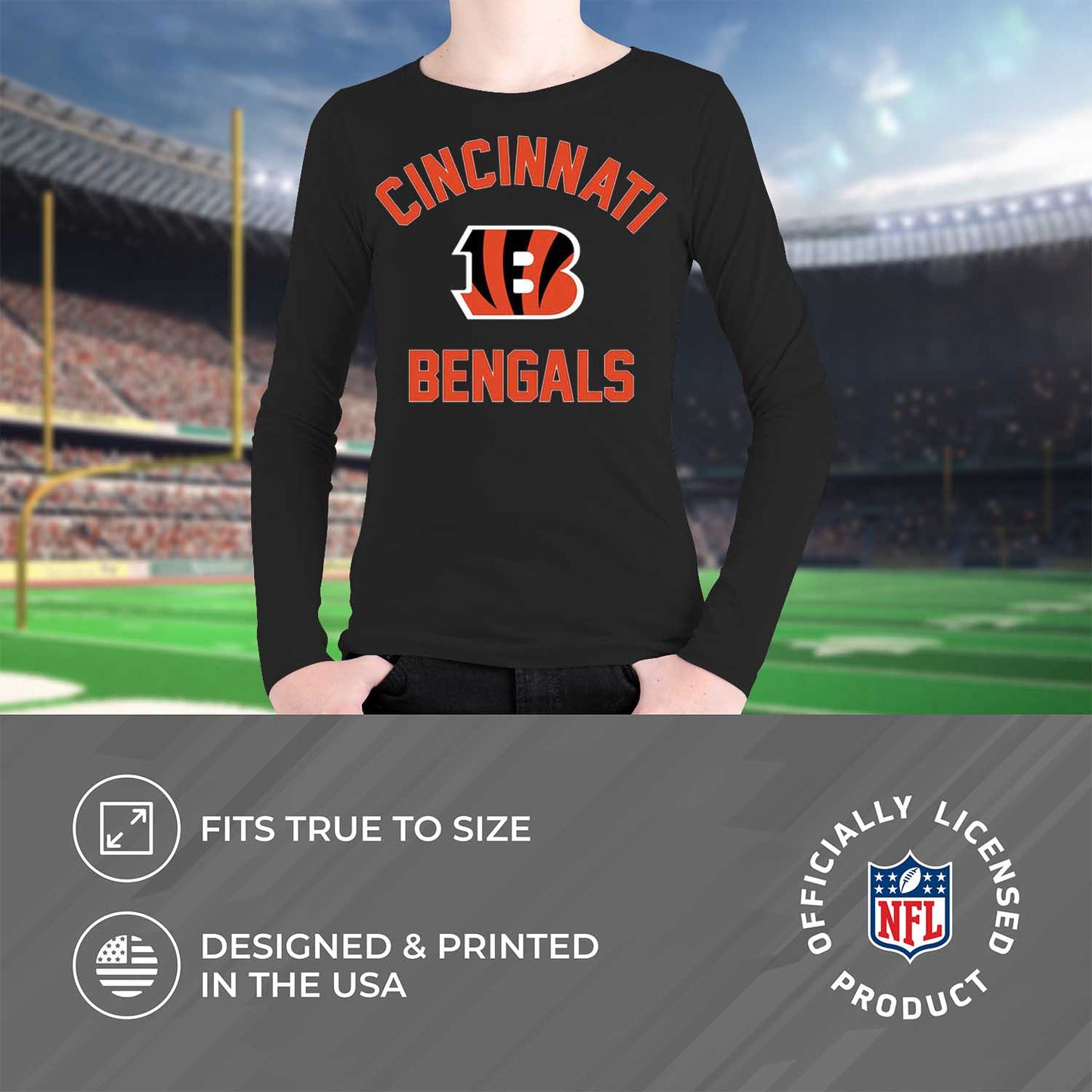 Cincinnati Bengals NFL Youth Gameday Crewneck Sweatshirt - Black