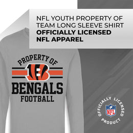 Cincinnati Bengals NFL Youth Property Of Long Sleeve Lightweight T Shirt - Sport Gray