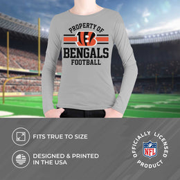 Cincinnati Bengals NFL Youth Property Of Long Sleeve Lightweight T Shirt - Sport Gray