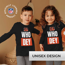 Cincinnati Bengals NFL Youth Team Slogan Long Sleeve Shirt  - Black