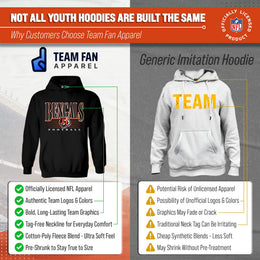 Cincinnati Bengals NFL Youth Overtime Blueprint Football Fleece Hooded Sweatshirt - Black
