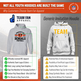 Cincinnati Bengals NFL Youth Property Of Hooded Sweatshirt - Sport Gray