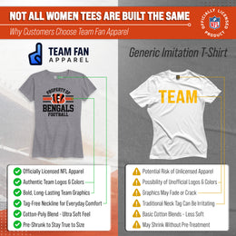 Cincinnati Bengals NFL Womens Short Sleeve Property of Tshirt - Gray