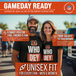 Cincinnati Bengals NFL Adult Team Slogan Unisex T-Shirt - Black