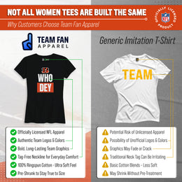 Cincinnati Bengals NFL Womens Team Slogan Short Sleeve Tshirt - Black
