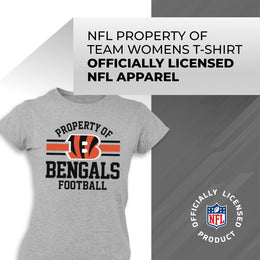 Cincinnati Bengals NFL Women's Property Of Lightweight Plus Size T-Shirt - Sport Gray