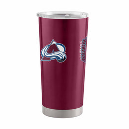Colorado Avalanche NHL Hockey 20oz Stainless Steel Vacuum Insulated Game Day Tumbler with Silicone Grip - Maroon