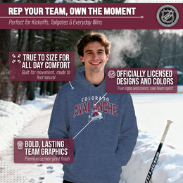 Colorado Avalanche NHL Adult Unisex Powerplay Hooded Sweatshirt - Navy