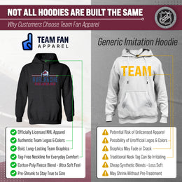 Colorado Avalanche NHL Adult Heather Charcoal True Fan Hooded Sweatshirt Unisex - Charcoal