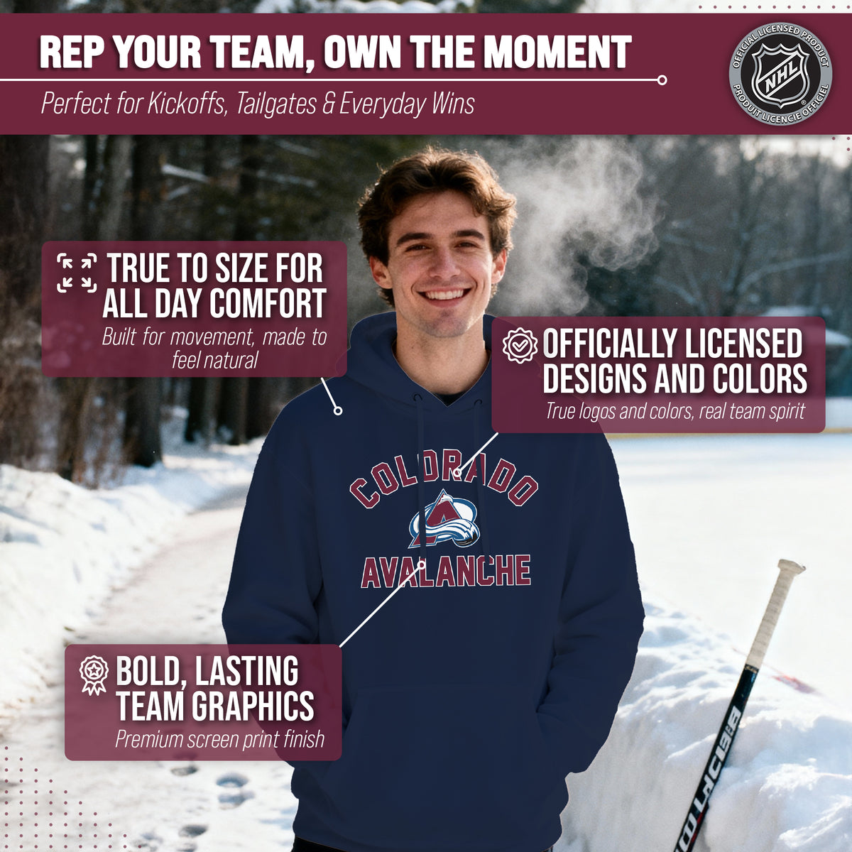 Colorado Avalanche NHL Hoodie - Navy