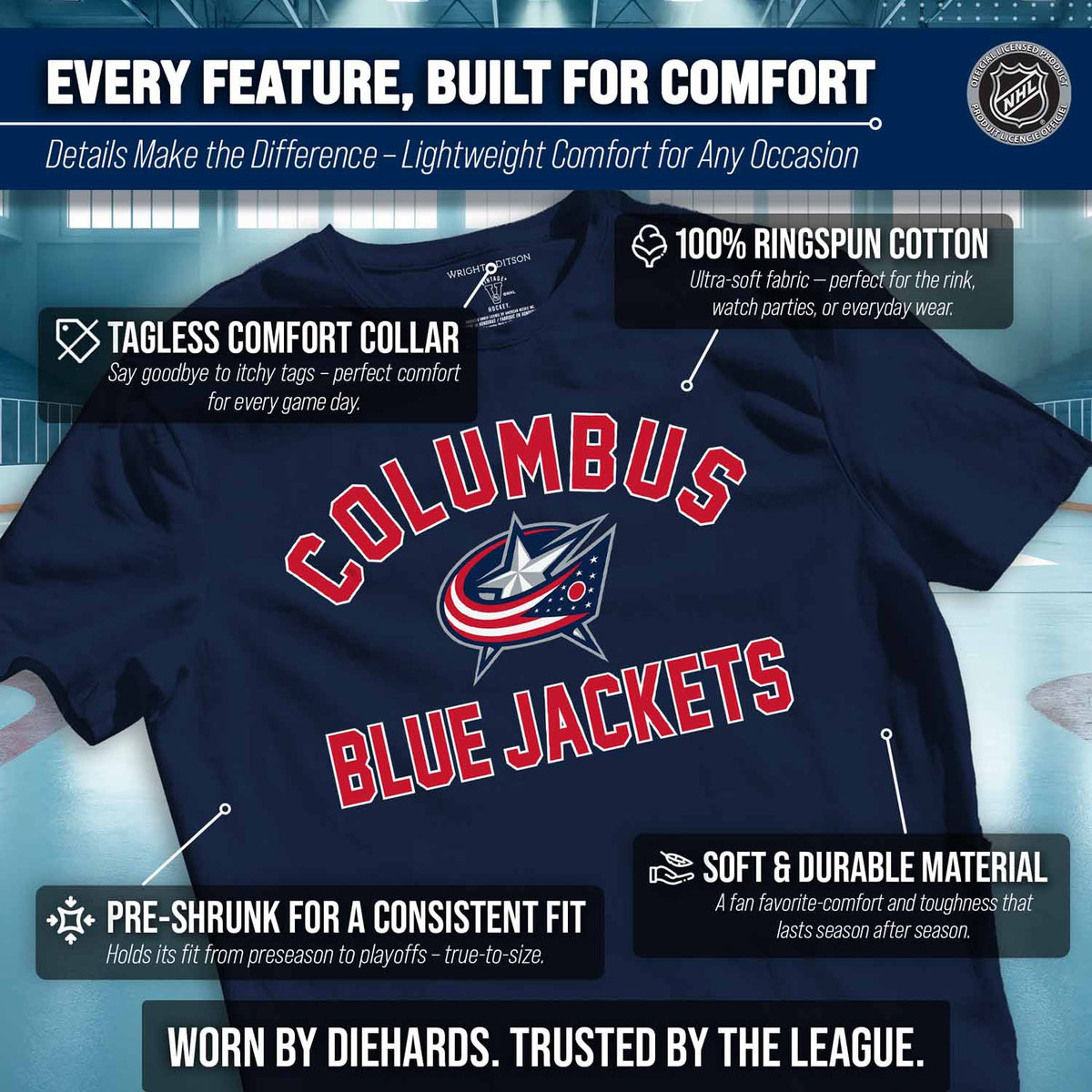 Columbus Blue Jackets NHL Gameday T-Shirt - Navy