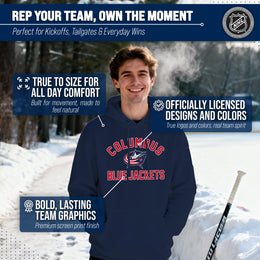 Columbus Blue Jackets Hoodie Pullover Sweatshirt - Navy