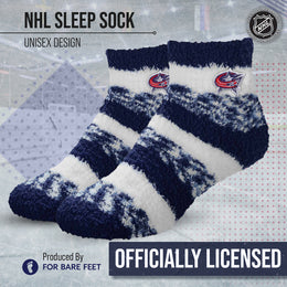 Columbus Blue Jackets NHL Unisex Cozy Sleep Socks - Navy