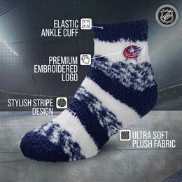 Columbus Blue Jackets NHL Unisex Cozy Sleep Socks - Navy