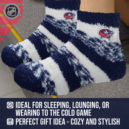 Columbus Blue Jackets NHL Unisex Cozy Sleep Socks - Navy