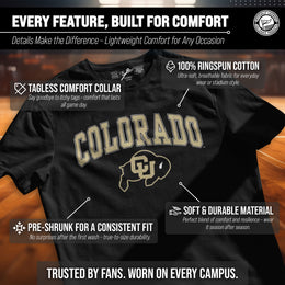 Colorado Buffaloes NCAA Adult Gameday Cotton T-Shirt - Black