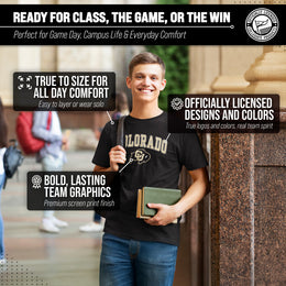 Colorado Buffaloes NCAA Adult Gameday Cotton T-Shirt - Black