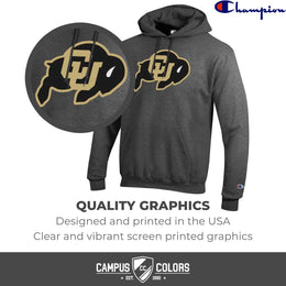 Colorado Buffaloes Adult Mascot Fleece Hooded Sweatshirt - Charcoal