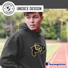 Colorado Buffaloes Adult Mascot Fleece Hooded Sweatshirt - Charcoal