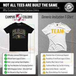 Colorado Buffaloes NCAA Adult Unisex Overtime Classics T-Shirt - Black