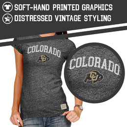 Colorado Buffaloes University Women's T-Shirt  - Black