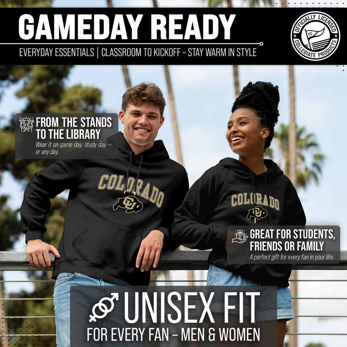 COL Arch & Logo Gameday Hoodie - Black