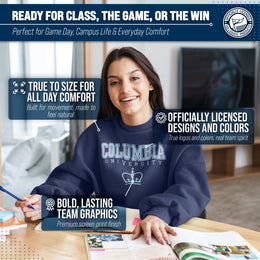 Columbia Lions Campus Colors Adult Arch & Logo Soft Style Gameday Crewneck Sweatshirt  - Navy